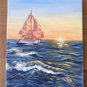 The Long Way Home - 11x14 acrylic canvas